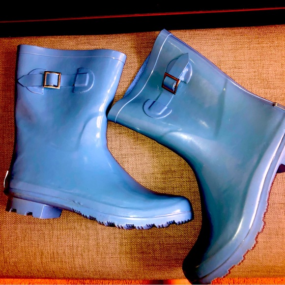 Sz 10 Magellan Periwinkle Blue Short Rain Boots - Picture 1 of 10